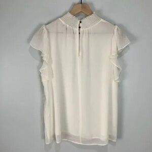 Chic Ivory Ruffle Sleeve Blouse